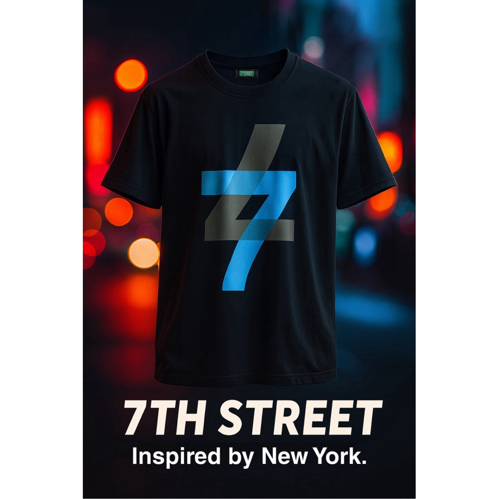 7TH Street เสื้อยืด Streetwear รุ่น RSN006 สีกรมท่า