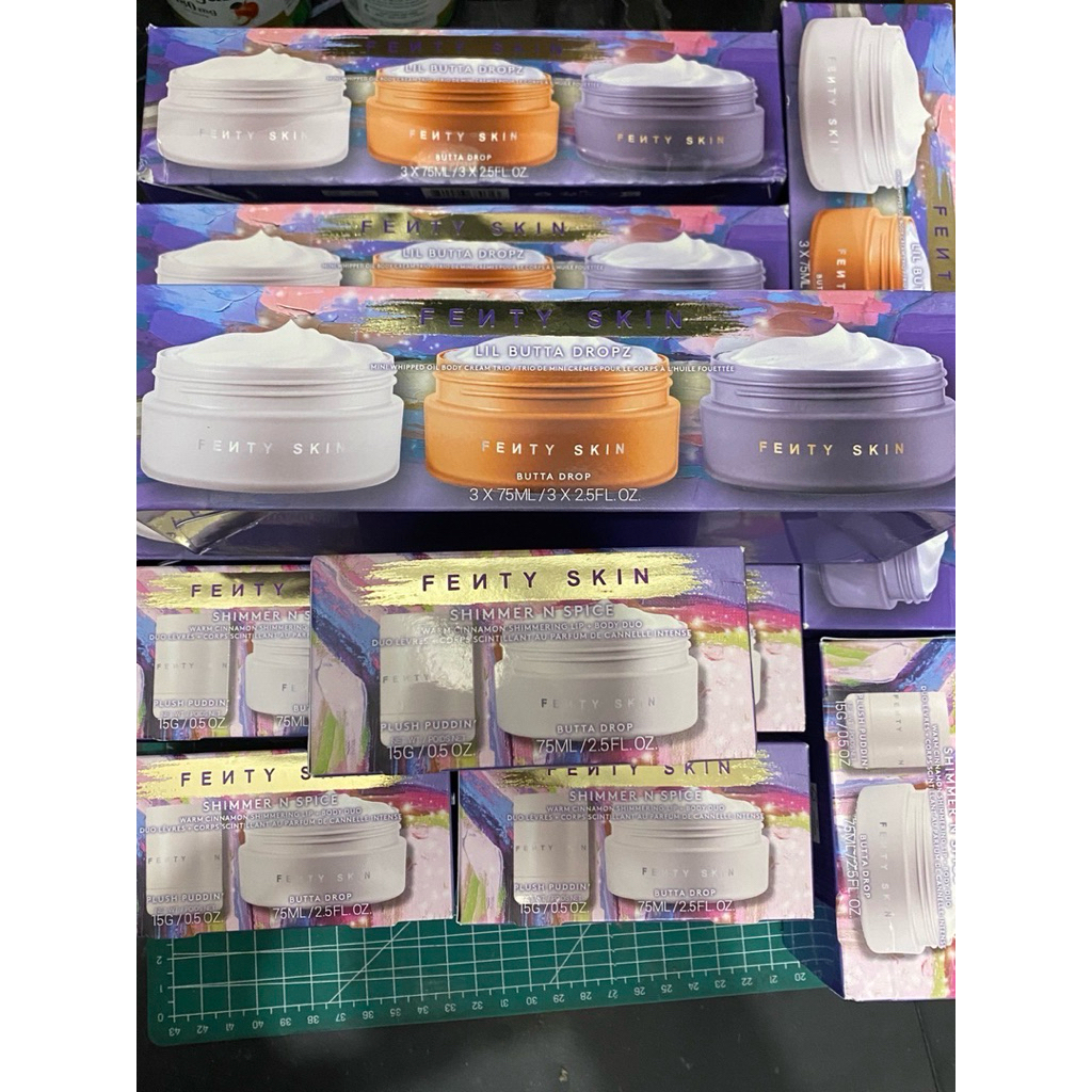 ✅พร้อมส่ง✅แท้ Fenty Skin Shimmer N Spice Warm Cinnamon Shimmering Lip and Body Duo Set