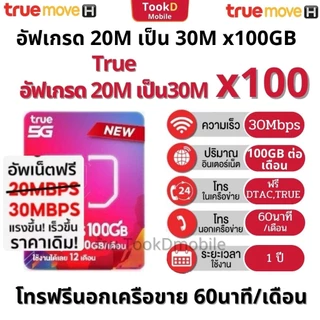 ซิมเทพทรู Max Speed ซิมเทพ 30Mb ซิมเน็ตรายปี ซิมเทอร์โบ ซิม infinity