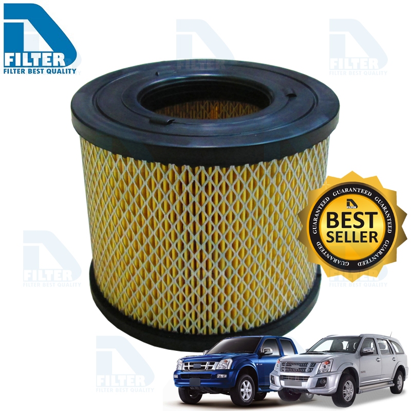 D Filter กรองอากาศ ใช้สำหรับ Isuzu อีซูซุ D-Max ดีแม็ก 2002-2011 (2.5),D-Max 2002-2006 (3.0),Mu-7,TFR (3.0) (DA147)