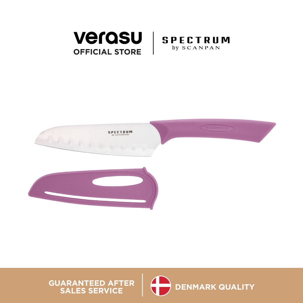 SCANPAN มีดซันโตกุ 12.5 ซม. พร้อมปลอก สีม่วง Spectrum SCA-70002002