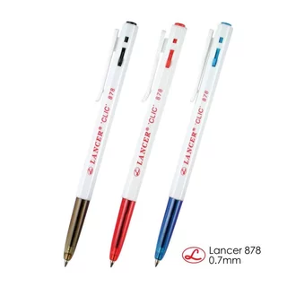 Lancer Clic 878 ปากกาลูกลื่นแลนเซอร์ 0.7mm. (5ด้าม/10ด้าม) ballpoint pen