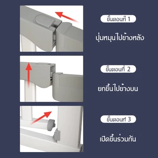 รั้วกั้นแมว ประตูกั้นแมว ไม่ต้องเจาะ กันแมว ประตูเปิดสองทาง สูง 150 ซม.ง่ายต่อการติดตั้ง