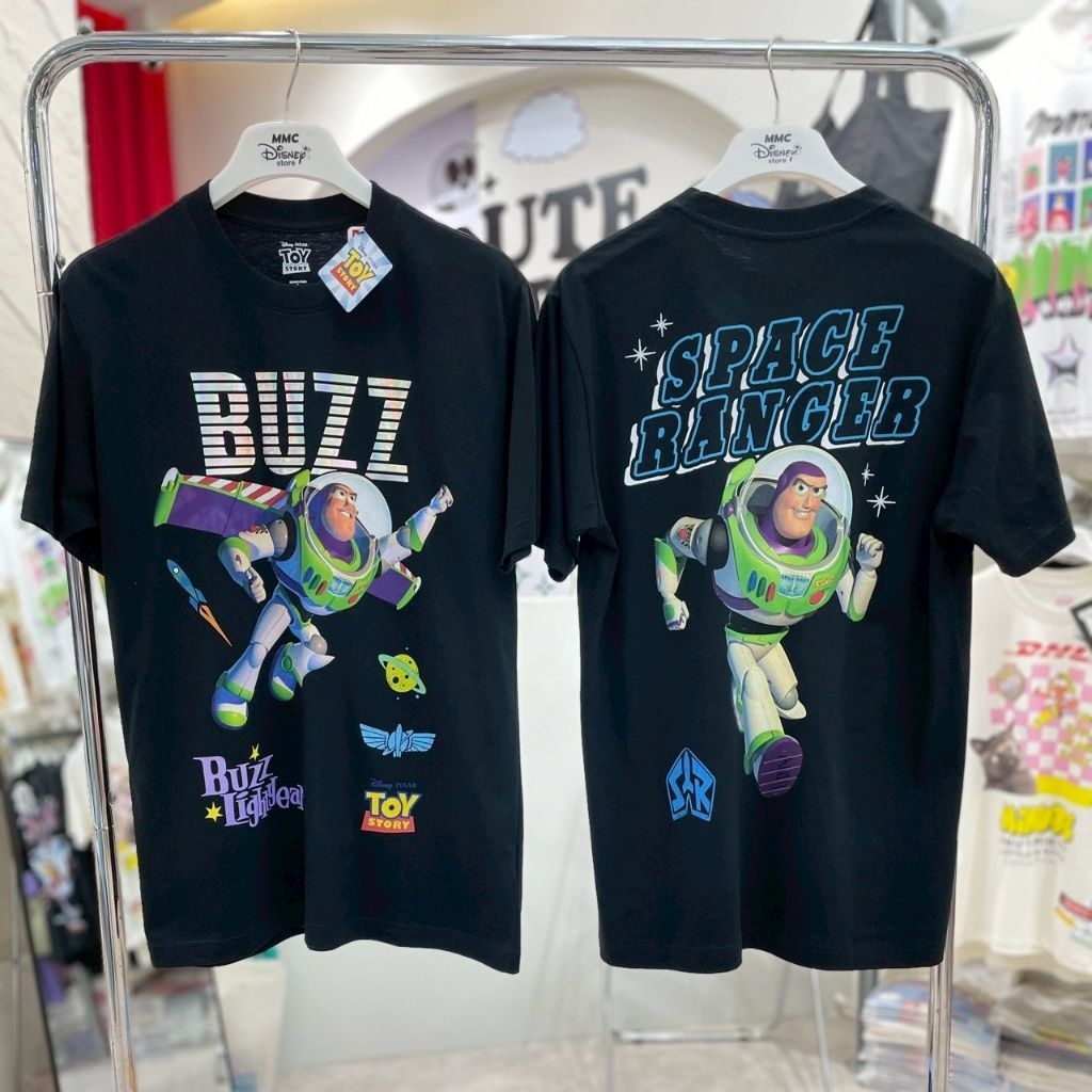 เสื้อDisney ลาย Buzz Lightyear ( ToyStory🦖 ) ( งานพิเศษ ) สีดำ ลิขสิทธิ์แท้💯 ( TMX-232 )