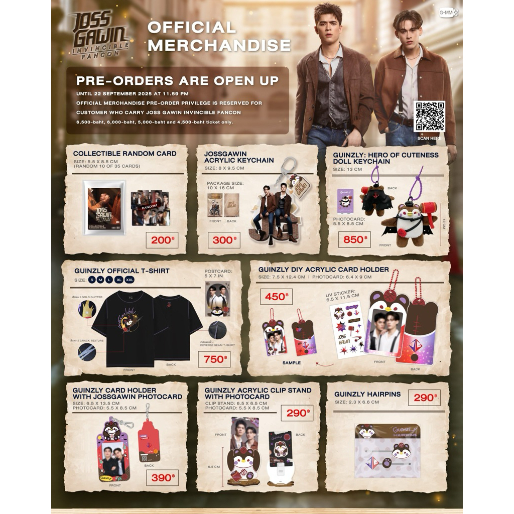 (พร้อมส่ง) | สินค้าหน้างาน Joss Gawin Fancon