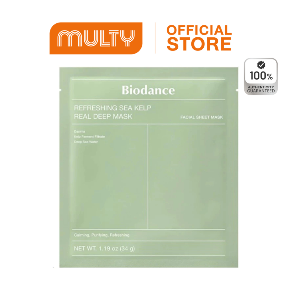 BIODANCE Refreshing Sea Kelp Real Deep Mask 34 ML. (1แผ่น/ชิ้น)