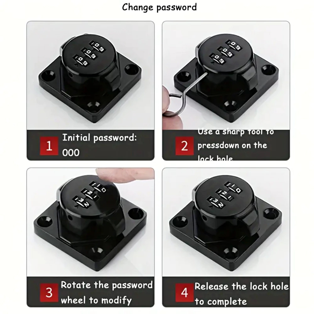 กุญแจรหัส ล็อคประตูบานเลื่อน ล็อคหน้าต่าง ตัวล็อคเอนกประสงค์ ตัวล็อคลิ้นชัก ล็อคตู้เสื้อผ้า ตู้รหัสผ่านล็อค ทนทานติดตั้ง - รูปที่ 7