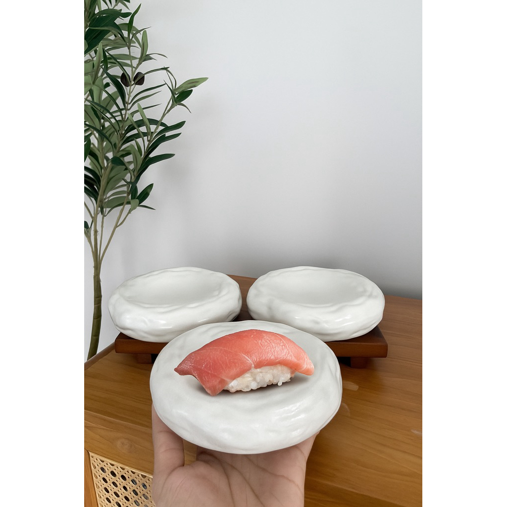🇯🇵Omakase🍣 จาน เสริฟ โอมากาเสะ お任せ ทรงโดนัท สินค้าใหม่มือ 1 ✅