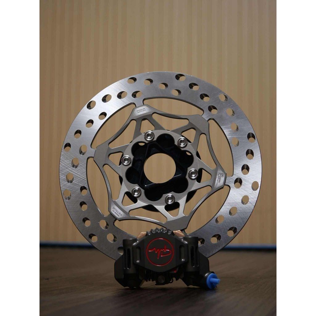 จานเบรค TBT 220 มิล รุ่น Limited แบบ T-Drive + แผ่นรองจาน Wave เจาะรูเฉียง พร้อมส่งจากไทย