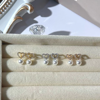 Socrush.bkk | LOVEBUD earrings | SE-011 | ต่างหู มุก หัวใจ มินิมอล