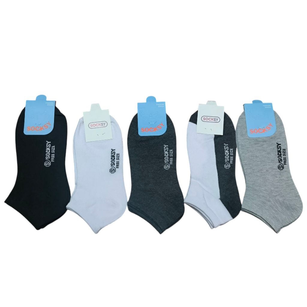 ถุงเท้าข้อสั้น socksy รุ่น vz ขนาดฟรีไซส์ เนื้อหนานุ่ม ใส่สบาย แพ็ค 5/10คู่