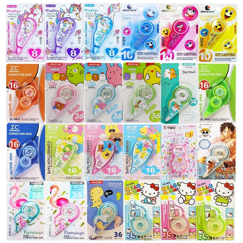 🔥ราคาส่ง🔥เทปลบคำผิดลายการ์ตูนยอดฮิต ลิขควิดแห้ง Correction tape✔️(🎲สุ่มลาย) อุปกรณ์ลบคําผิด ยางลบ
