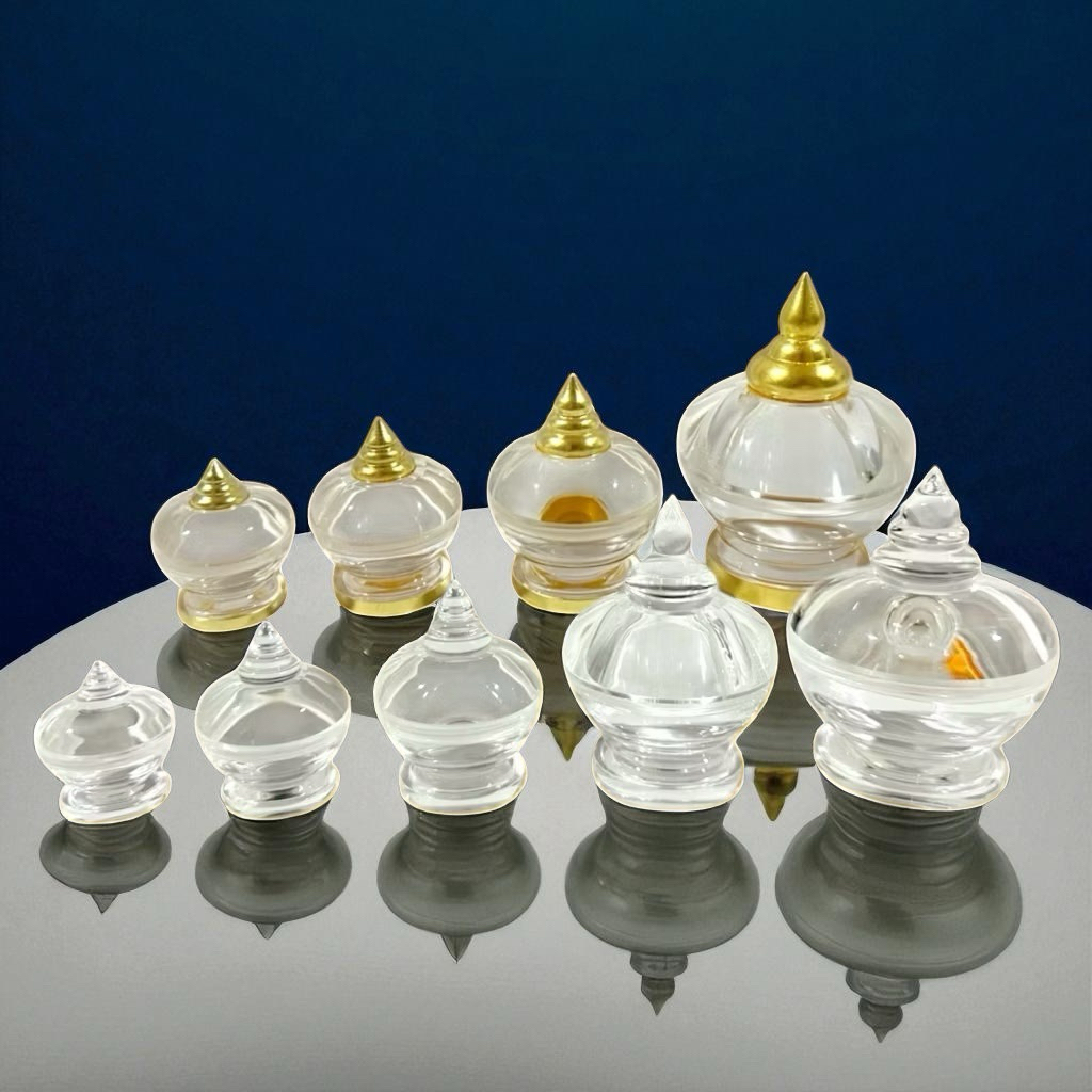ผอบใสใส่พระธาตุ อะคริลิคคุณภาพสูง ฐานทอง/ใส I ตั้งโต๊ะหมู่บูชา ตั้งหิ้งบูชา แข็งแรง ราคาถูก พร้อมส่ง ราคา ถูกที่สุด ดีลบีเคเค แกลเลอรีภาพที่ 9