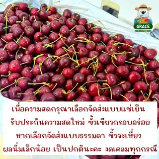 เชอรี่แดง Cherry 🍒 อเมริกา สดก้านเขียว ส่งแช่เย็น