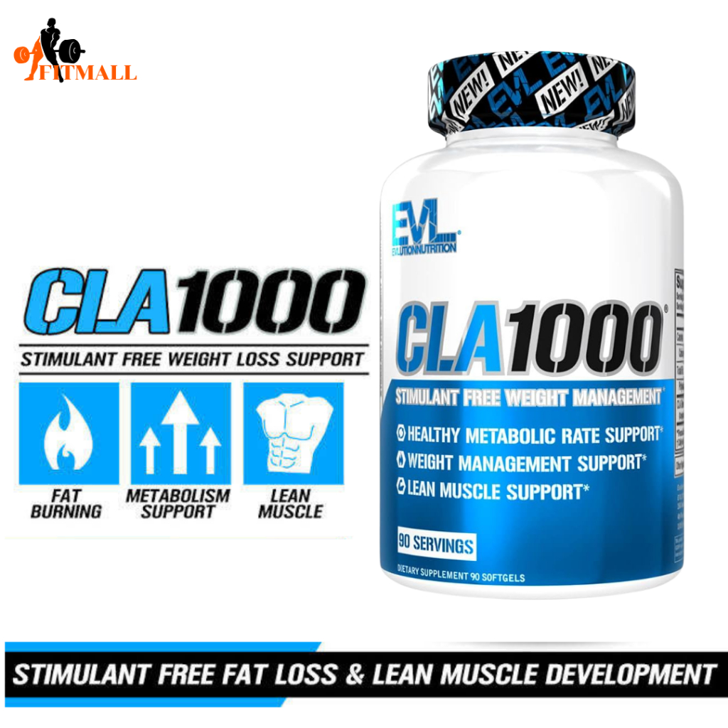 Evl CLA1000mg  ( 90 Softgels) Support Weight Loss Fat Burning And Lean Muscle