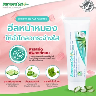 Burnova Gel Plus เจลว่านหางจระเข้ ดูแลผิว Organic Aloe Vera Extract