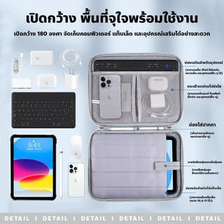 กระเป๋าไอแพด แท็บเล็ต 13/11 Inch มีหลายช่อง กันน้ำ กันกระแทก
