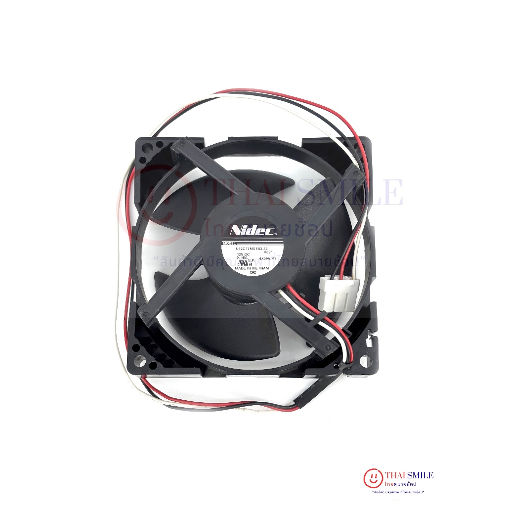 พัดลมระบายความร้อนตู้เย็น SAMSUNGซัมซุง 3 สาย รุ่น U92C12MS1B3-52 12VDC 0.16A (แจ็คเล็ก) แท้มีตำหนิเล็กน้อย*ขอบโฟมไม่สวย - รูปที่ 2