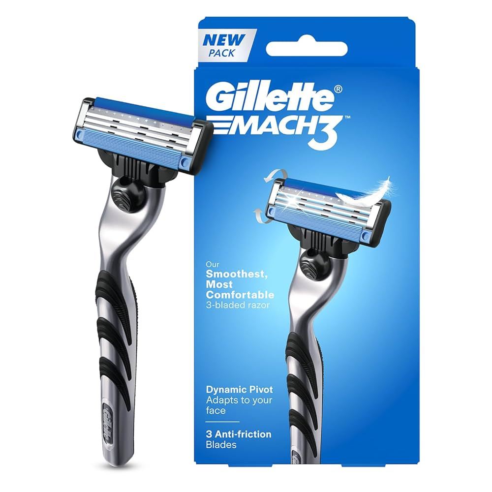 Gillette Mach3  shaving razor +cartridge pack of 1 (gillette shaving  foam  free ragular)