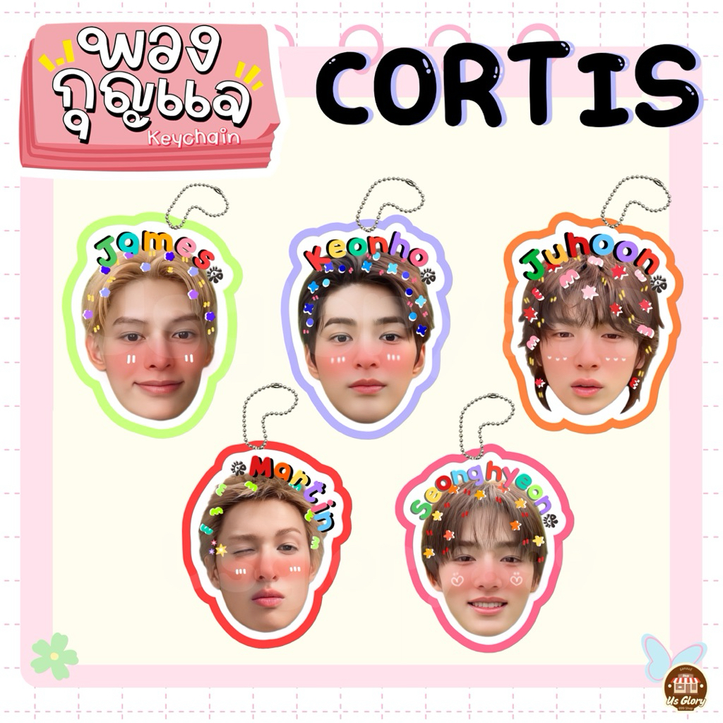 พวงกุญแจ หัวโต Cortis คอร์ติส ซองฮยอน จูฮุน มาร์ติน เจมส์ กอนโฮ