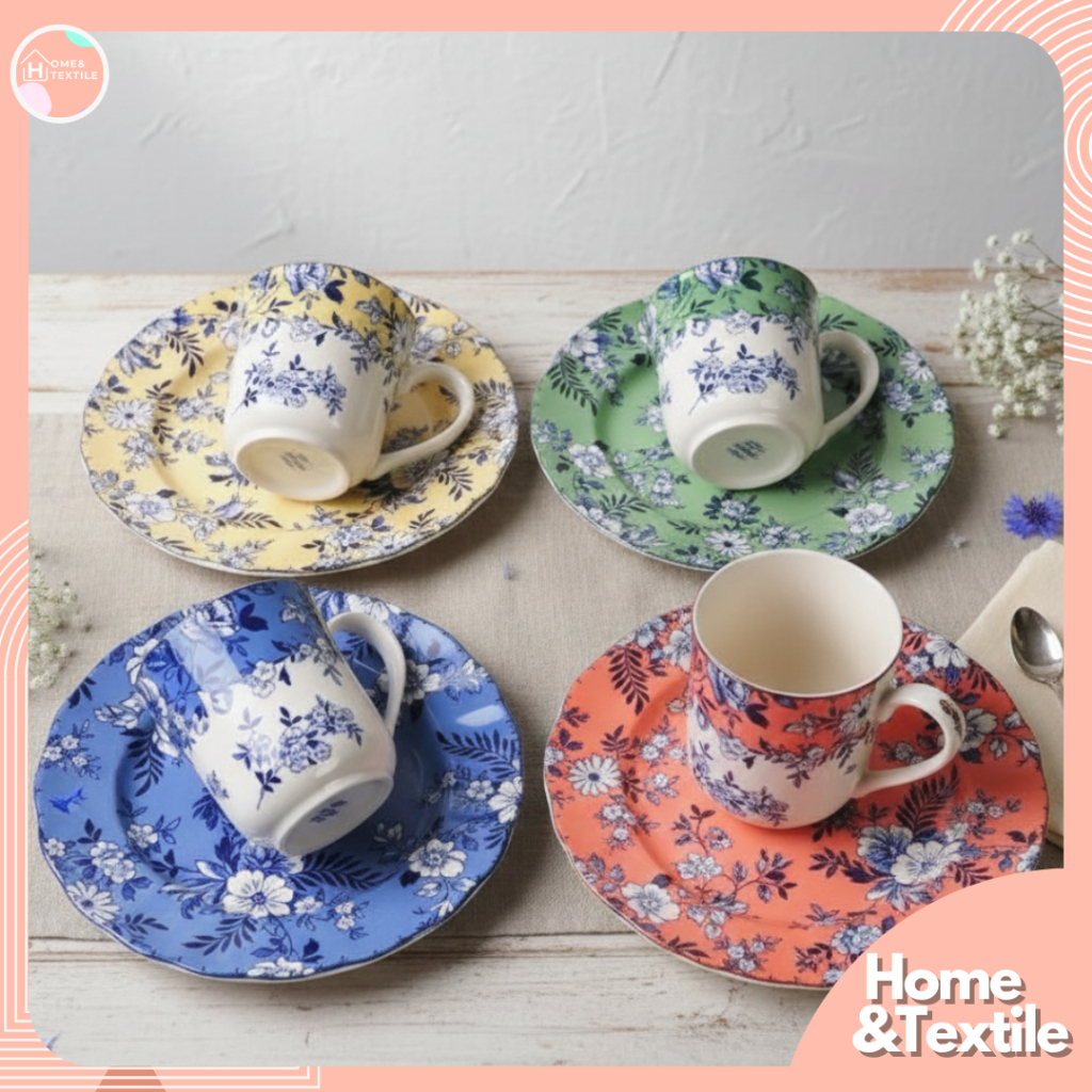 【พร้อมส่ง】Johnson brothers Devon cottage | แก้วเซรามิค 4สี