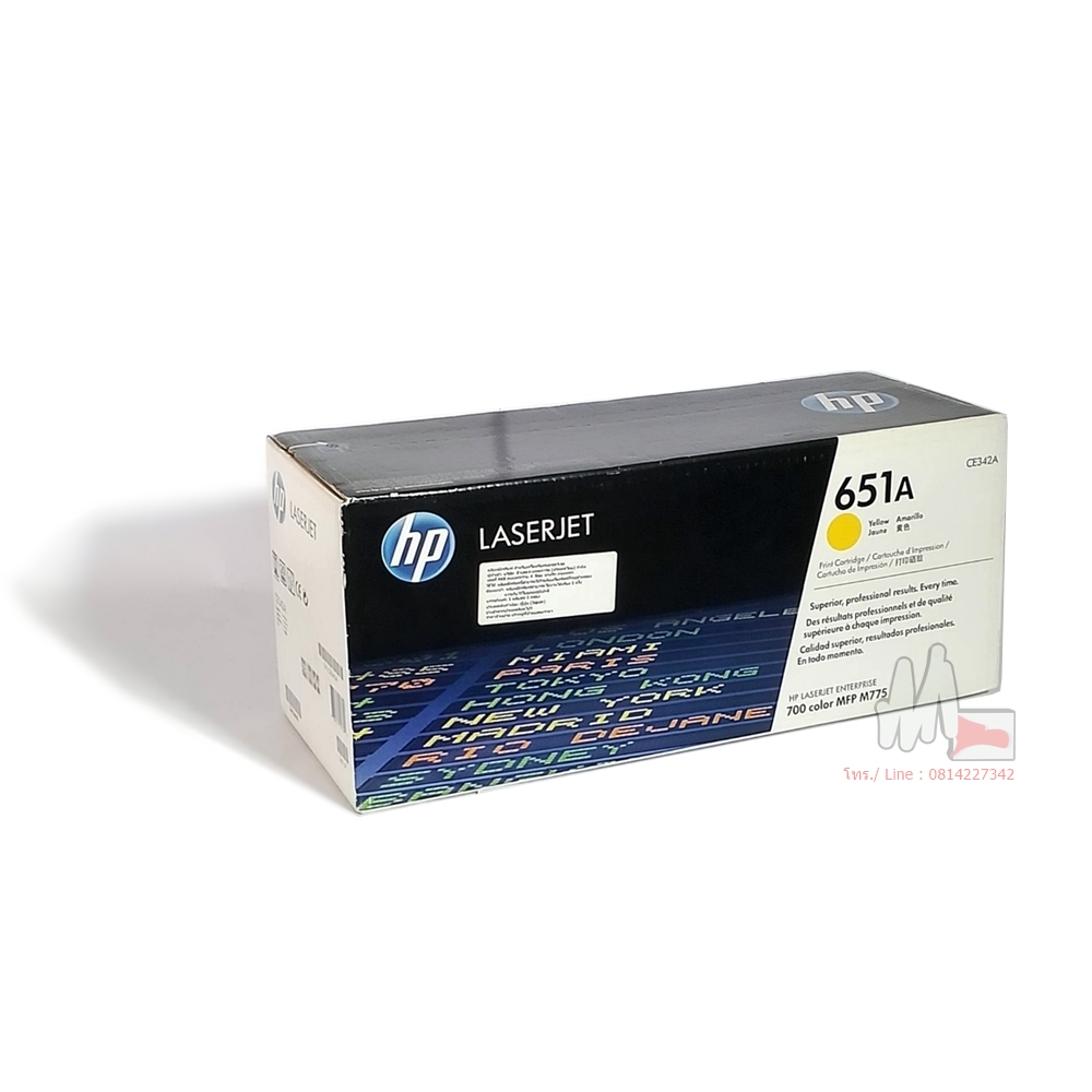 Original HP เลเซอร์เจ็ท CE342A Y สีเหลือง (651A) ตลับหมึกโทนเนอร์แท้ Laser Jet 700 Color MFP 775