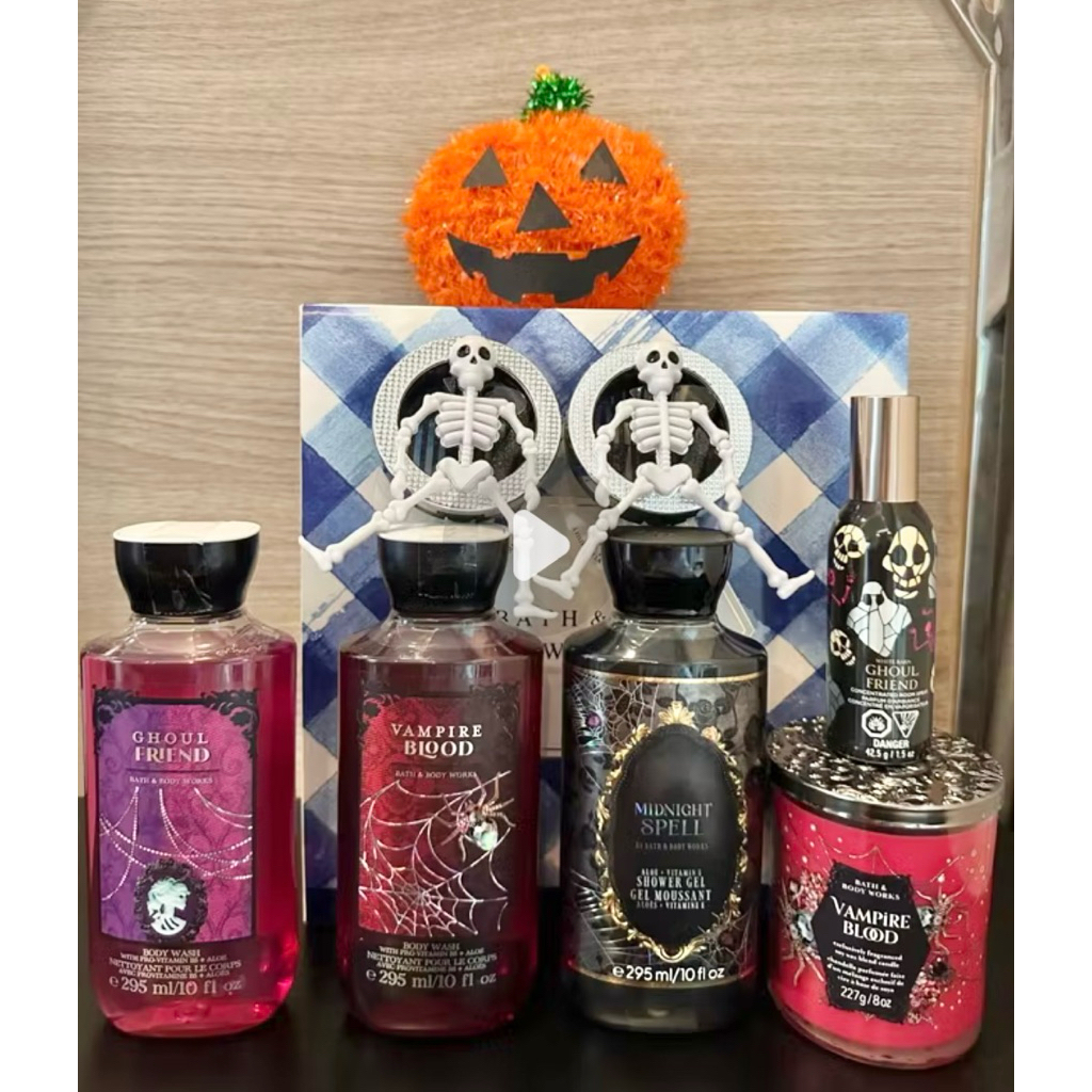 🩸แท้💯%🩸Bath and body works Halloween  Vampire Blood , Ghoul Friend เทียนหอม เจลอาบน้ำ สเปรย์ฉีดบ้านห