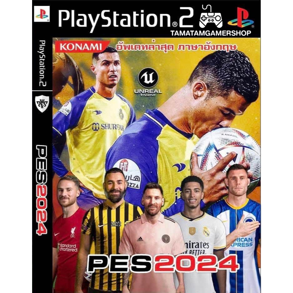 eFootball PES2024 Pro Evolution Soccer2024 PS2 แผ่นเกมPS2 แผ่นไรท์เกมps2 playstation2 เกมฟุตบอลล่าสุ