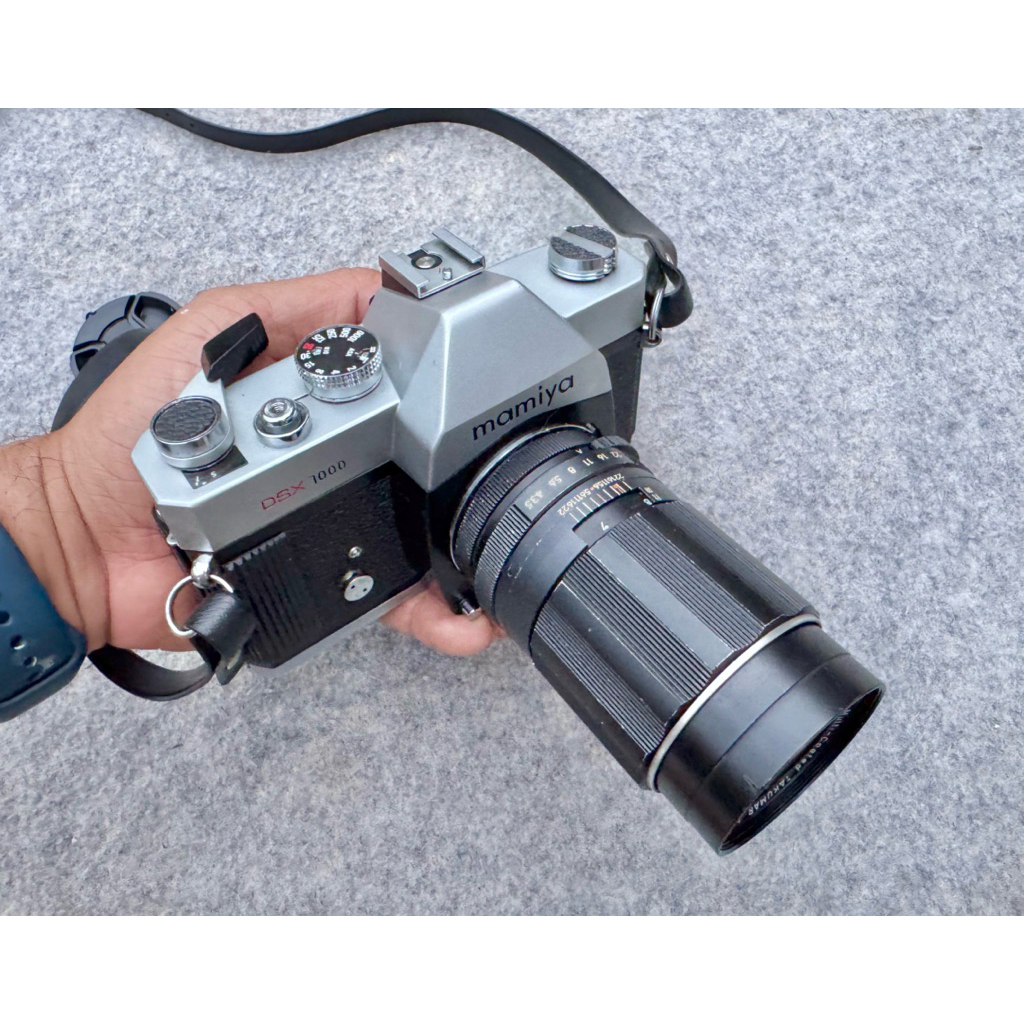 กล้องฟิล์ม mamiya พร้อมเลนส์ 135mm