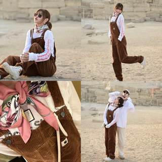 BY IRA PANSY JUMPSUIT( พร้อมส่ง ) เอี๊ยมกางเกงยีนส์ขายาว เอี๊ยมโอเวอร์ไซส์ เอี๊ยม เอี๊ยมยีนส์ เอี๊ยมขายาว