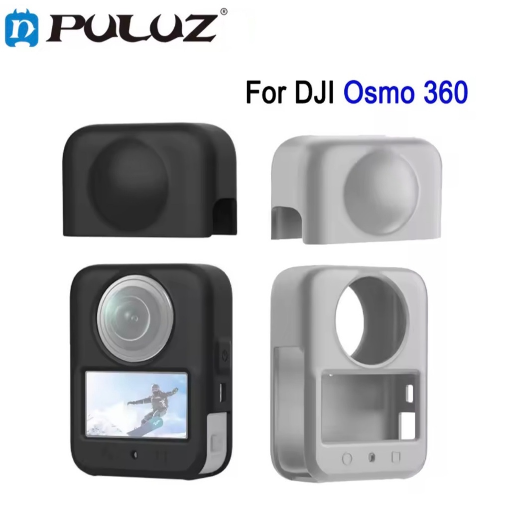 PULUZ For DJI Osmo 360 Silicone Protective Case with Lens Cap เคสซิลิโคนป้องกัน