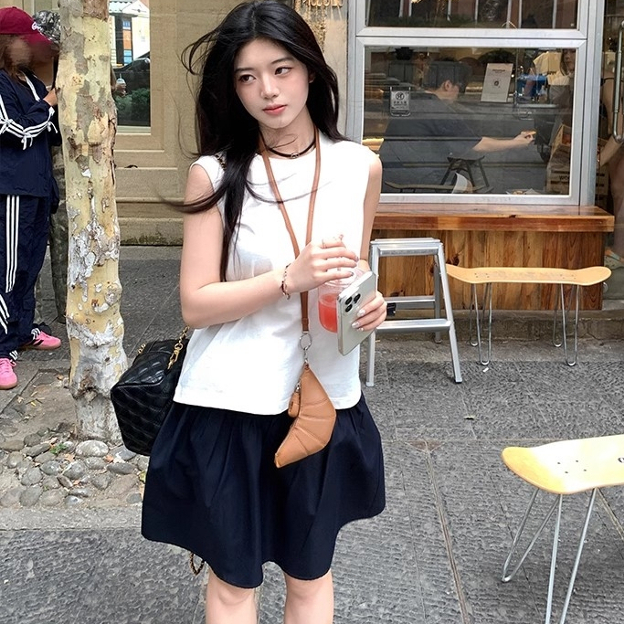 กระโปรงสั้นลำลองแบบญี่ปุ่น ฤดูร้อน กระโปรงทรงหลวมใหม่ กระโปรงสำหรับผู้หญิง