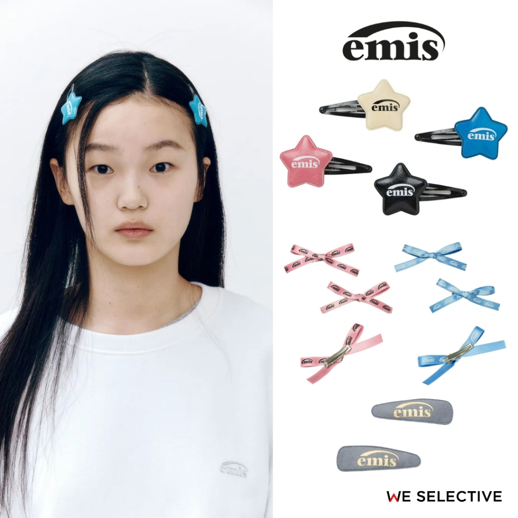 [ของแท้ /พร้อมส่ง] กิ๊บ EMIS ลาย Logo, โบว์, ดาว กิ๊บอีมิสแท้ กิ๊บสไตล์เกาหลี ติดง่าย ไม่หลุด