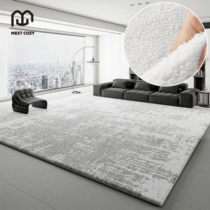 MEET COZY พรมแคชเมียร์เลียนแบบ ขนนิ่ม พรมปูพื้นห้อง carpet living room #1 DB-Grey#2
