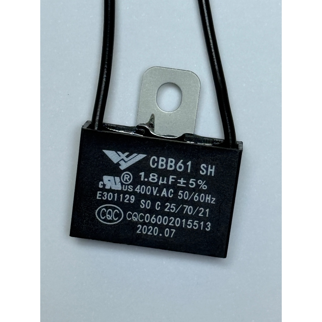 (ส่งฟรี ส่งทุกวัน 🛵) คาปาซิเตอร์ พัดลม 1.8uF 400V.AC 50/60 Hz (พัดลมขนาด 18 นิ้ว)  CAP พัดลม 1.8uF