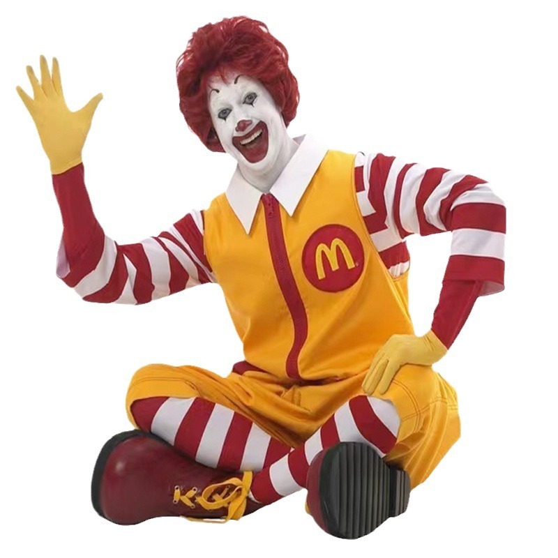 ชุดเเมกโดนัลด์ ชุดคลอสเพลย์ McDonald's Uncle McDonald's Cosplay Costume Masquerade Cosplay Clown Cha