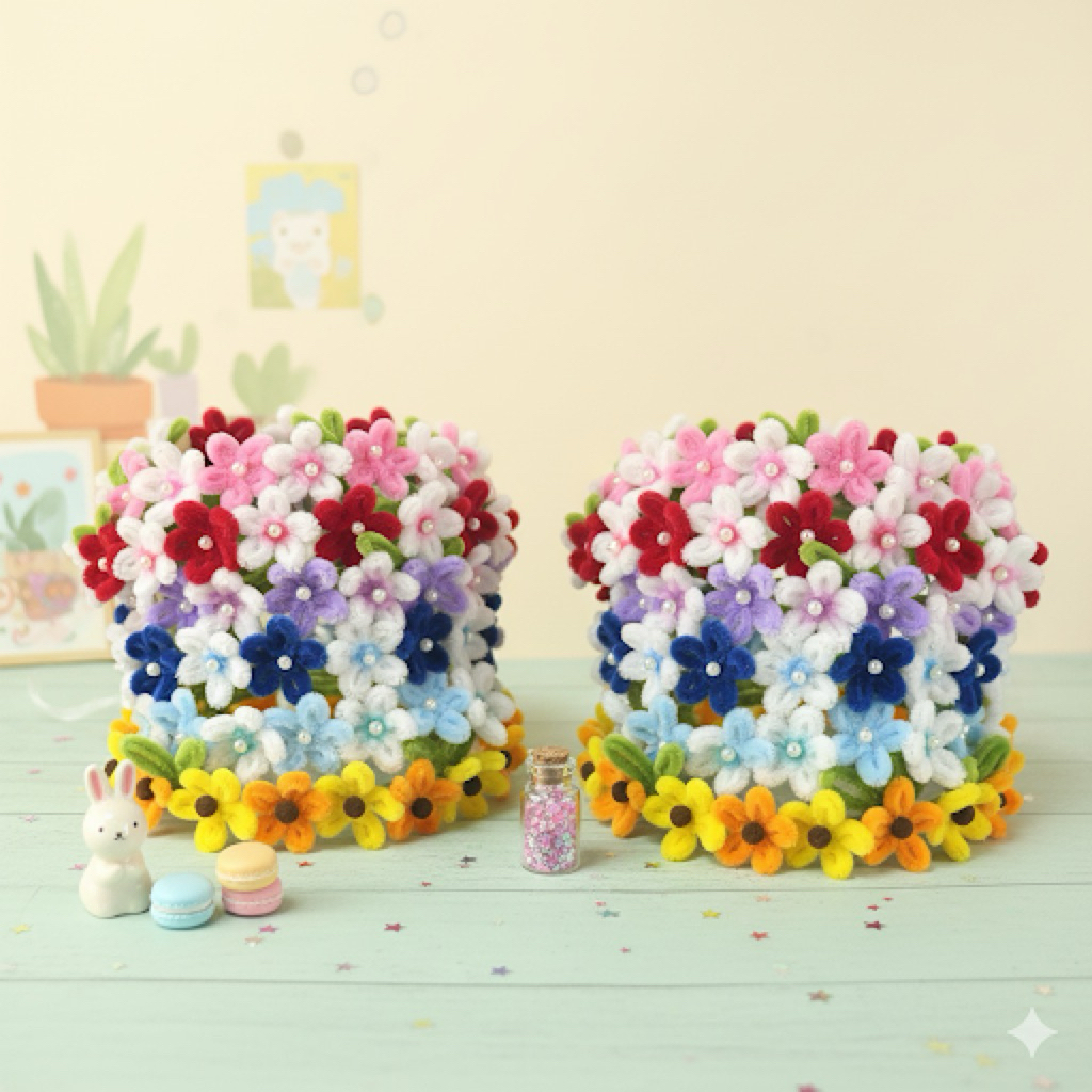 พร้อมส่ง 👑🌸มงกุฎดอกไม้ลวดกำมะหยี่🌸👑