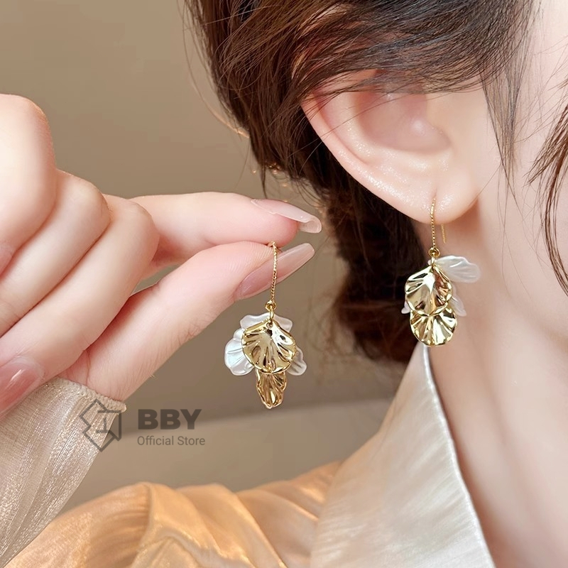 BBY ต่างหูเปลือกหอย สำหรับไปเที่ยวทะเล สวยงามเป็นธรรมชาติ S477