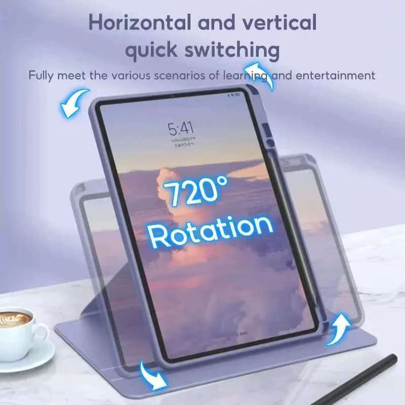 เคส สำหรับ xiaomi Redmi Pad 2 11 2025 Redmi Pad SE 8.7  RedmiSE 11/12.1 หมุนได้360 องศาหมุน หลังโปร่งใส พร้อมถาดใส่ปากกา - รูปที่ 5