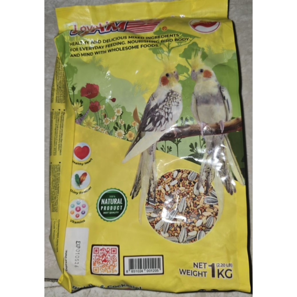 อาหารนก(เหลือง) ทีม Team สำหรับ เลิฟเบิร์ด ค็อกคาเทล 1kg อาหารนกเลิฟเบิร์ด อาหารนกค็อกคาเทล