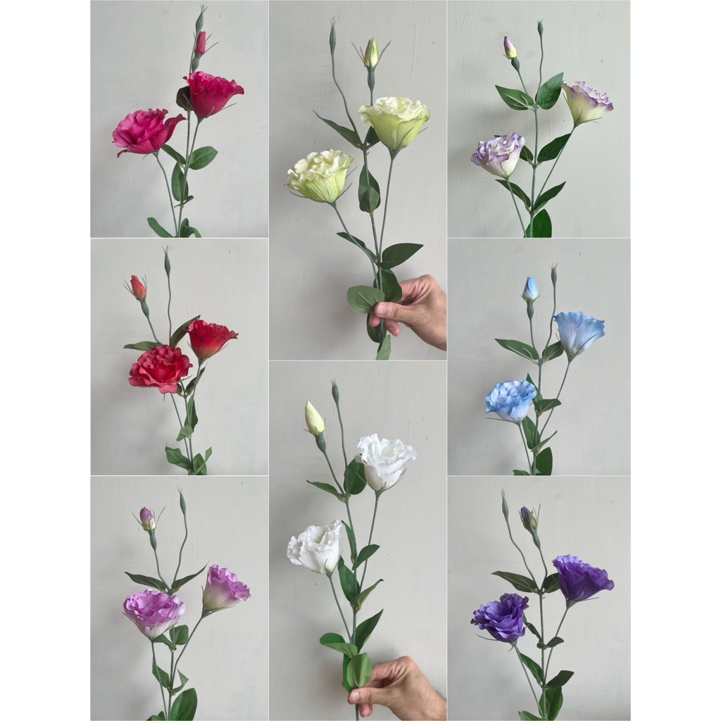 New Lisianthus ดอกไลเซนทัส ก้านยาว ไลซิแทฝอนทัส ดอกไม้ก้านยาว ดอกไม้ประดิษฐ์ ดอกไม้ปลอม