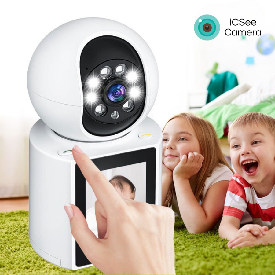 iCSee กล้องวงจรปิด KTvsion วิดีโอคอลสองทาง ไร้สาย WiFi ip Video Calling Smart Camera หมุนได้ เชื่อม 