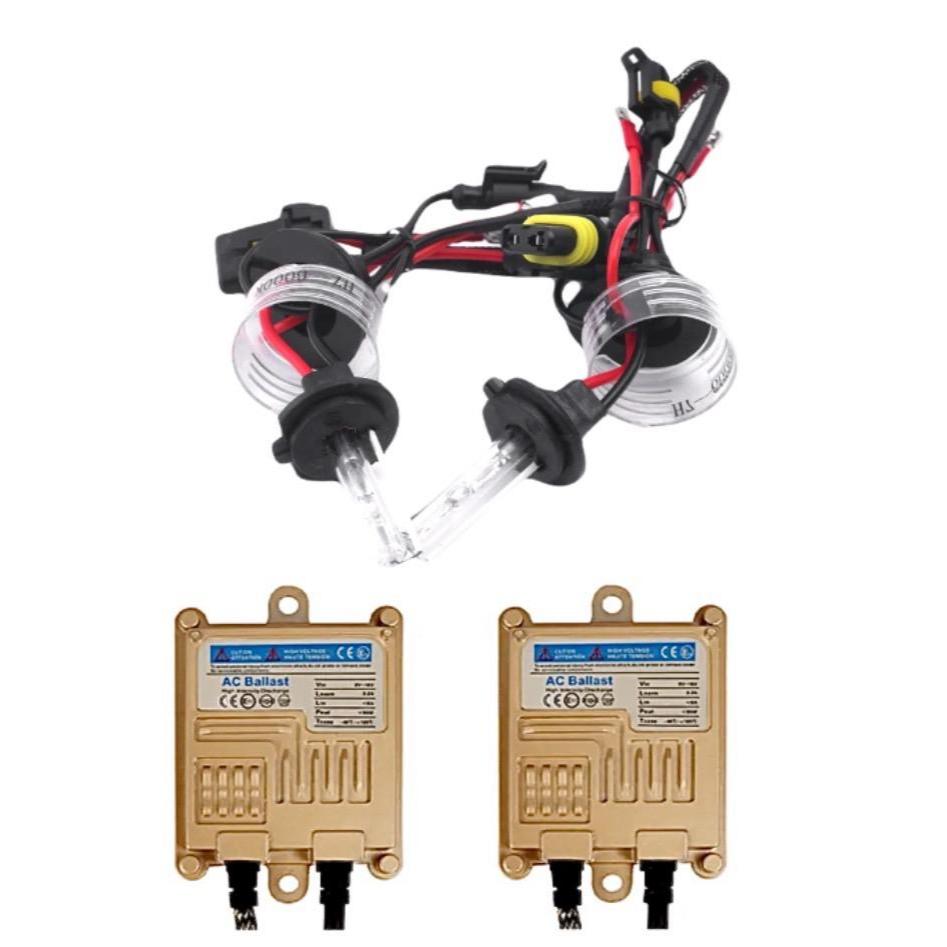 hi_tools ชุดหลอดไฟหน้ารถยนต์ XENON HID เป็นชุด1คู่ ขั้ว H7 พร้อมบัลลาสต์ 55W มีค่าสี 3K 43K 5K 6K 8K