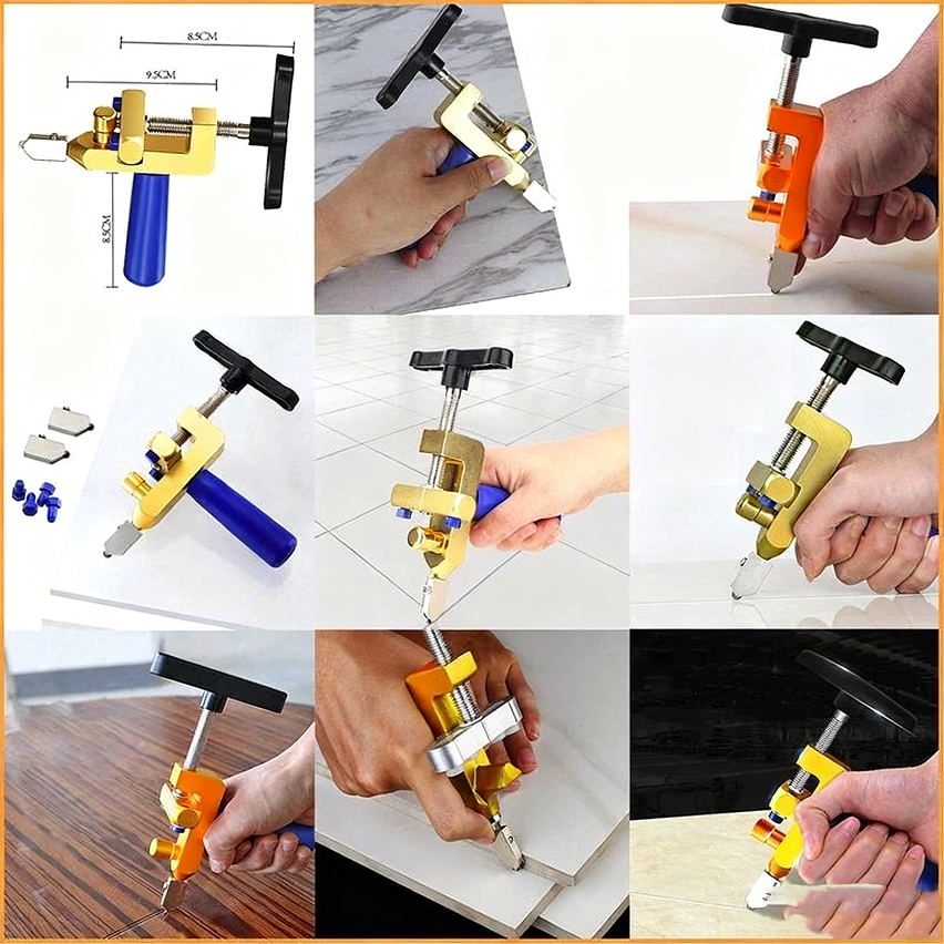 【2 in1】 เครื่องตัดกระเบื้อ เครื่องตัดกระจกชิ้นเดียว เครื่องมือมัลติฟังก์ชั่น ใช้ตัดกระเบื้อง เซรามิก กระจก พกพาสะดวก - รูปที่ 7