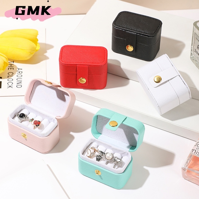 Organiser Jewellery Box กล่องหนัง PU ขนาดเล็ก แบบพกพา สําหรับใส่เครื่องประดับ แหวน เหมาะกับการเดินทางG3336