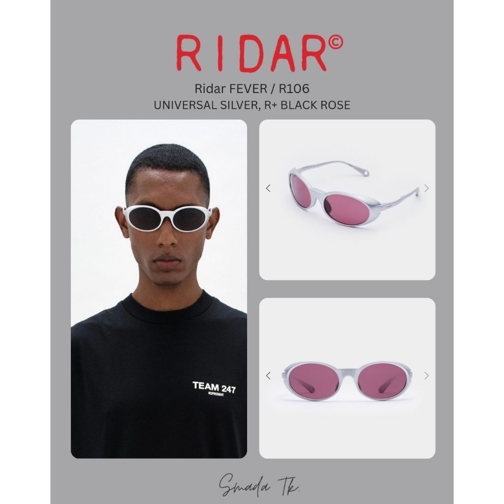Ridar FEVER แว่นกันแดดนักวิ่ง ที่ต้องมีเวลานี้  พร้อมส่ง !! แว่น Ridar FEVER / R106 UNIVERSAL SILVER