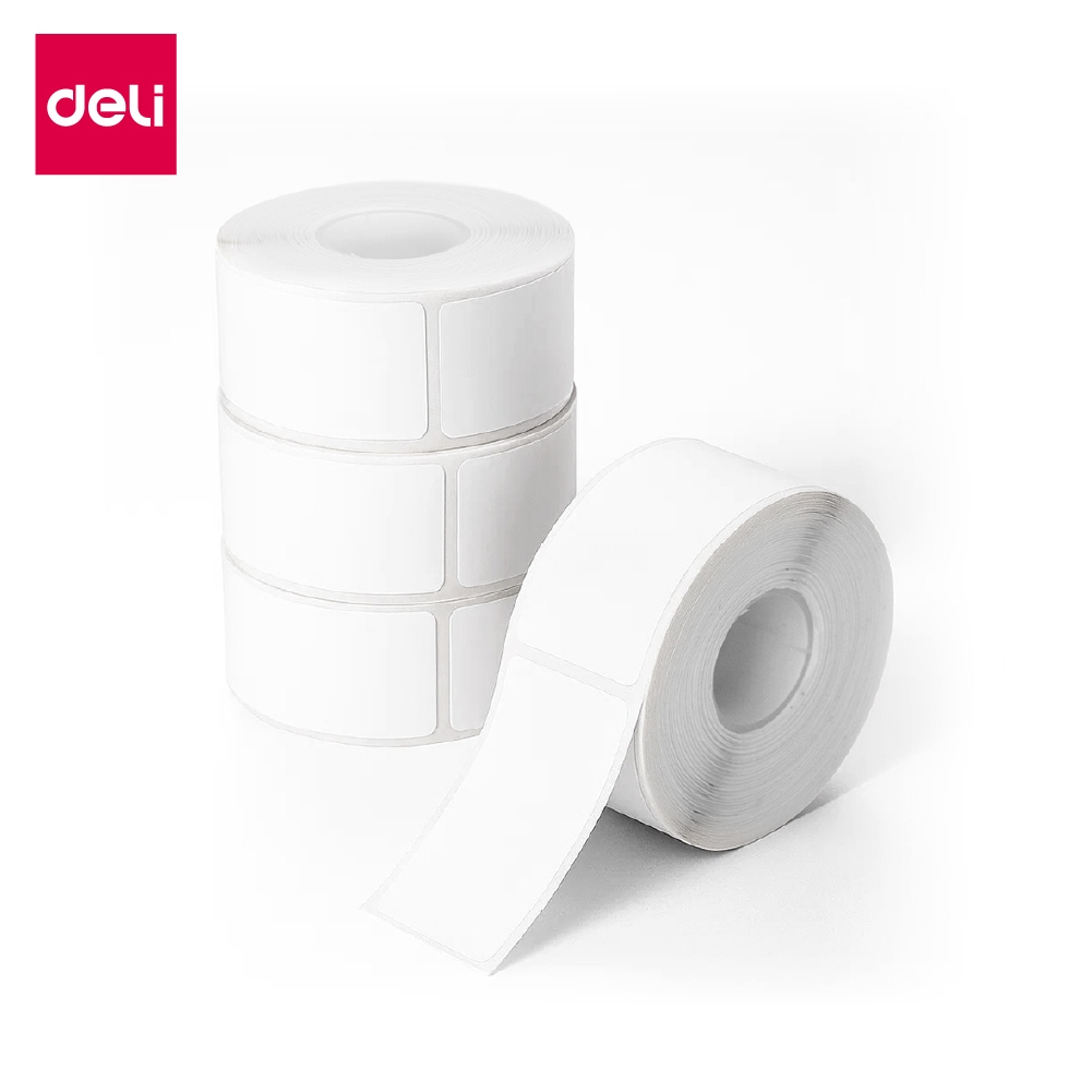 Deli สติ๊กเกอร์ สติ๊กเกอร์บาร์โค้ด ติดฉลากสินค้า กันน้ำ สําหรับเครื่องพิมพ์ฉลากความร้อน Label Printe