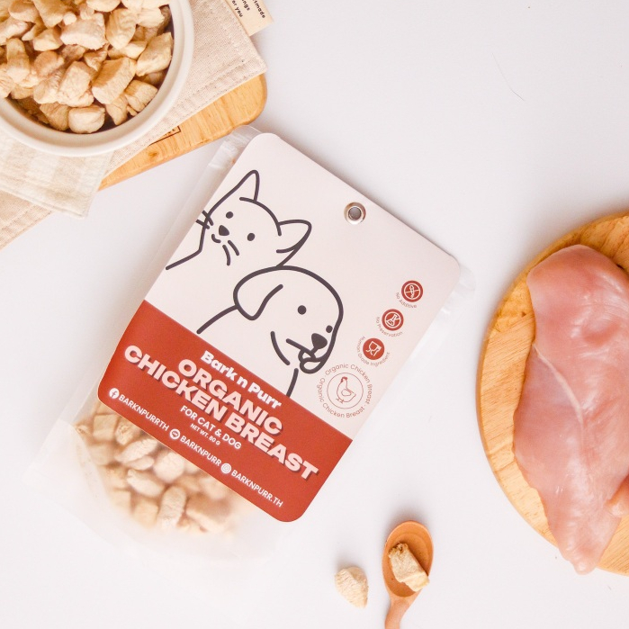 BARK N PURR อกไก่ออร์แกนิก (Freeze Dry)