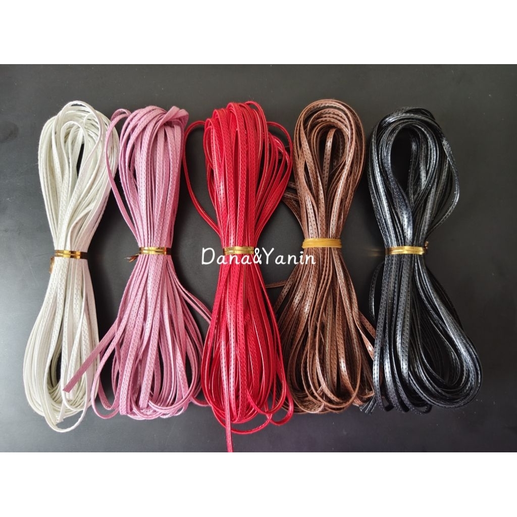 สายหนังเทียมขนาด 3mm และ 5mm ยาว1หลา