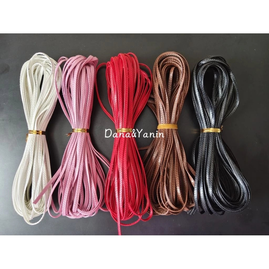 สายหนังเทียมขนาด 3mm และ 5mm ยาว1หลา